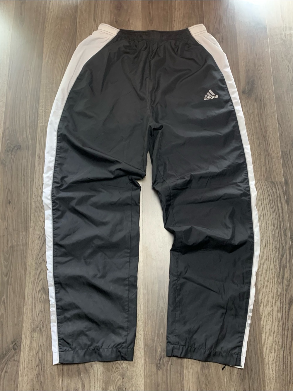 Vintage 1990s Adidas Black And White Track Pants Men’s Size Medium